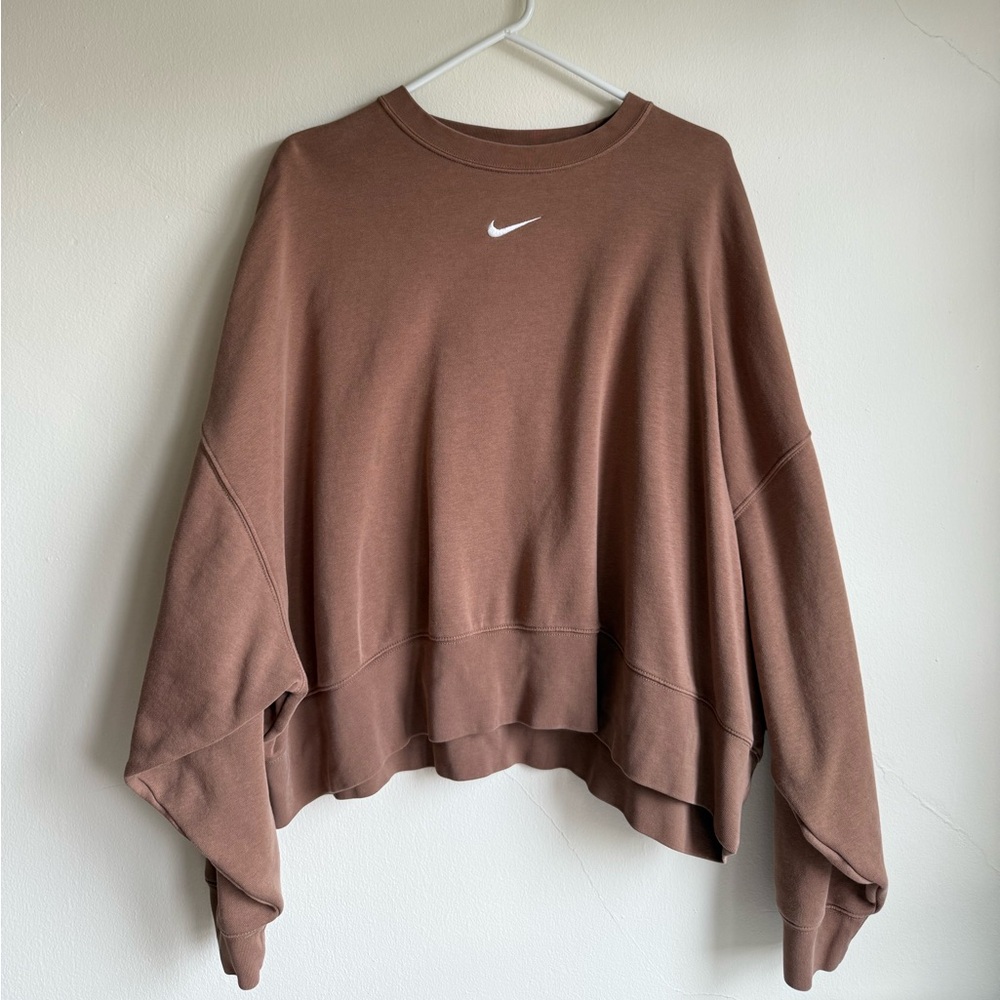 Nike Brown Fleece Oversized Sweatshirt